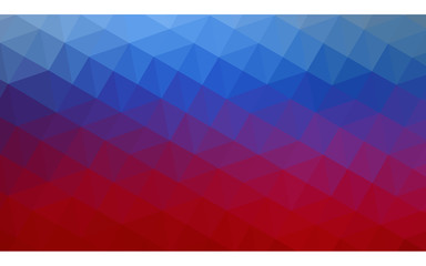 Wall Mural - multicolor blue, red polygonal design illustration, which consist of triangles and gradient in origa