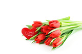 Fototapeta Tulipany - Tulips with love