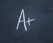 Letter A+ Grade Chalkboard Background Blackboard Charcoal Gray C