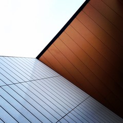 detail of an modern architectural corner