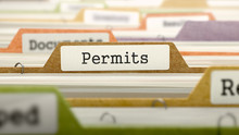 Permits Concept On Folder Register.