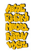 Comic style font. Vector alphabet