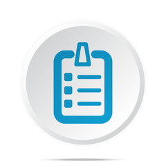 Wall Mural - Flat blue Checklist icon on circle web button on white