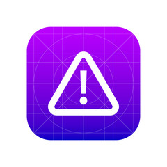 Warning sign icon, vector illustration. Flat design style for we