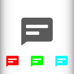 Sticker - Message sms mms sign icon, vector illustration. Flat design styl