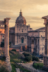 Fototapete - Rome, Italy:Santi  Luca e Martina Church in Roman Forum