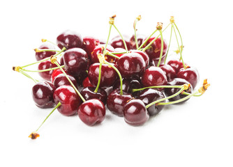 Canvas Print - Sweet cherry on white