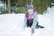 © Louis-Paul Photo - Little girl in winter season with hat in snow.