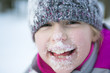 © Louis-Paul Photo - Little girl in winter season with hat in snow.