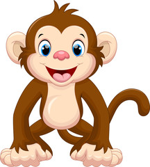 Wall Mural - Cute monkey cartoon