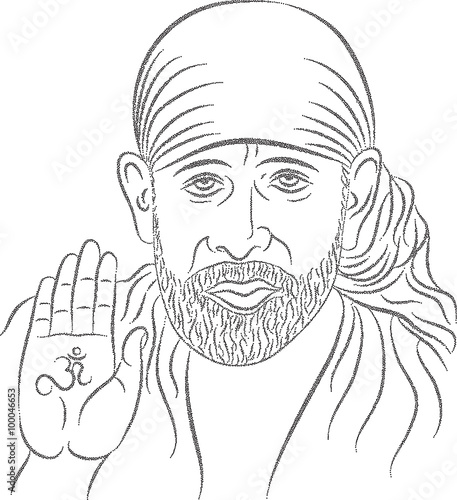 sai baba stipple effect buy this stock vector and explore similar vectors at adobe stock adobe stock sai baba stipple effect buy this