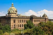 Back View Of Historic Czech National Museum Building, Prague