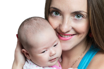 portrait of mother with a baby