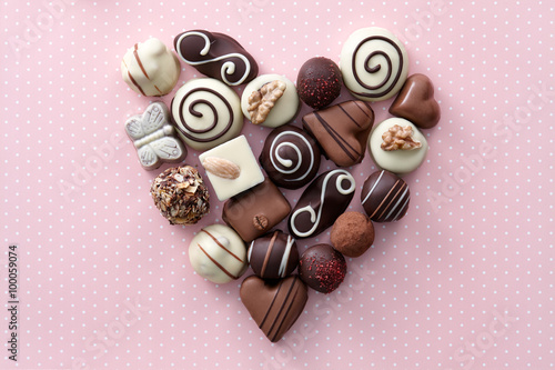 Plakat Chocolate candies heart