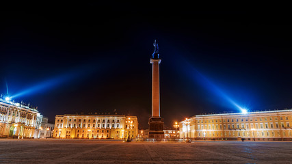 Wall Mural - Palace Square in St. Petersburg winter night view