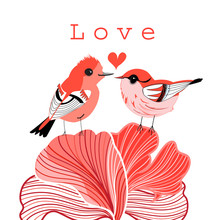 Graphic Love Birds