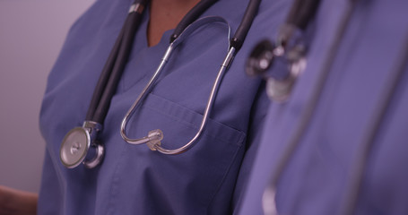 Wall Mural - Closeup of stethoscopes