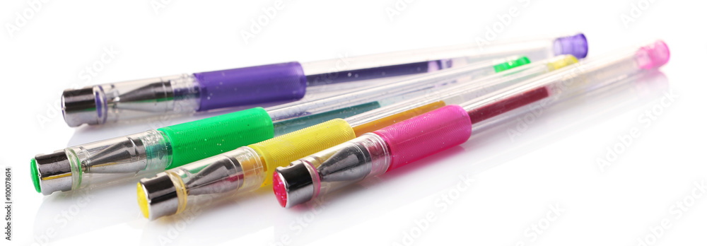 Pens isolated on white background