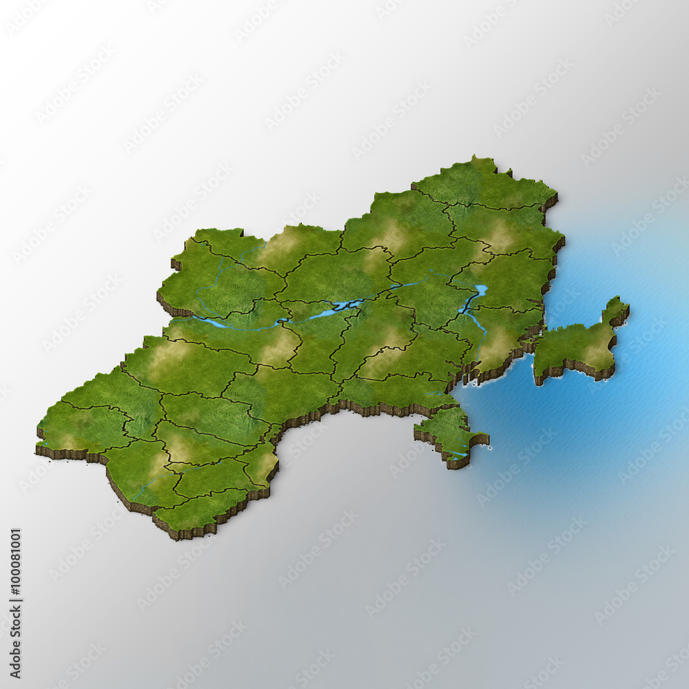 Main Ukraine Rivers Isometric Map of Ukraine With Regions And Rivers Stock Illustration ...