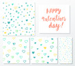 © Ms.Moloko - Valentines day herts patterns set with lettering design elements