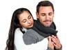 © WavebreakmediaMicro - Smiling couple hugging eyes closed