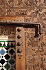 Canvas Print - Alhambra de Granada, puerta con cerrojo, Andalucía, España