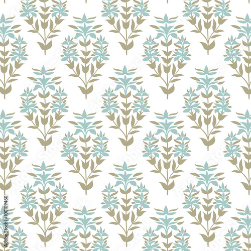 Seamless Floral Pattern Pastel Damask Flower Background Tile Wrapping Paper Texture Hand Drawn Illustration Stock Illustration Adobe Stock