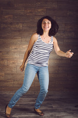 Canvas Print - Laughing Dancing Woman