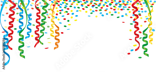 Luftschlangen Konfetti Stock-Vektorgrafik | Adobe Stock