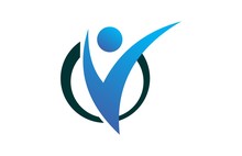 Letter V Human Logo
