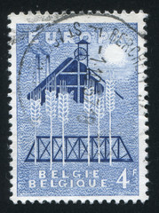 Sticker - Belgium stamp