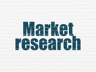 Marketing concept: Market Research on wall background