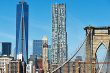 Brooklyn Bridge With Lower Manhattan Skyline