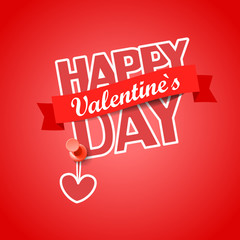 Poster - Happy valentines day greeting card. Vector illustration