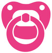 Pink baby girl pacifier