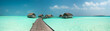 Leinwandbild Motiv Wonderful lagoon around a maldivian island
