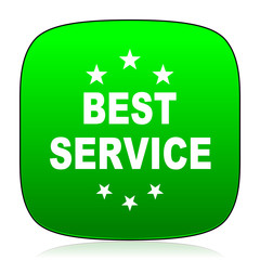 best service green icon for web and mobile app