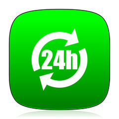 24h green icon for web and mobile app