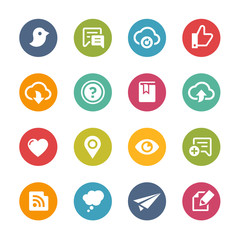 Wall Mural - web and mobile icons 8 -- fresh colors series