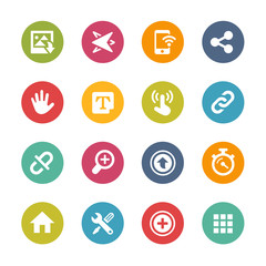Wall Mural - web and mobile icons 10 -- fresh colors series