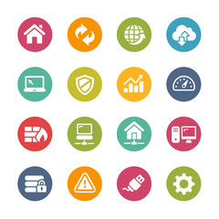Wall Mural - web developer icons -- fresh colors series