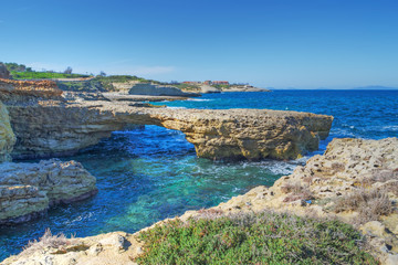 rocky coast in Porto Torres