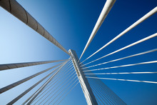 Wonderful White Bridge Structure Over Clear Blue Sky