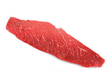 fresh beef on white background