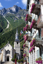 Chamonix Mont Blanc Village Square, France