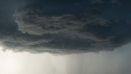 Wall Mural - heavy rain storm clouds, thunderstorm dramatic sky