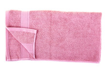 A Folded Clean Towel On A White Background Isolated