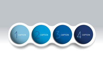 Wall Mural - 4 steps element bubble chart, scheme, diagram, template. infographic template.