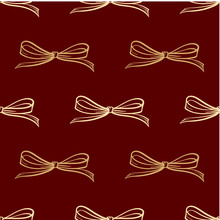 Bows Vector Seamless Pattern