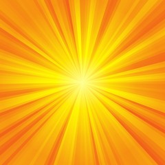 orange shining rays coming out of a bright center